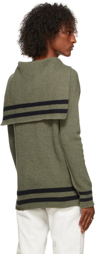 商品MAISON MARGIELA|Green & Navy Pullover Sweater,价格¥2006,第5张图片详细描述