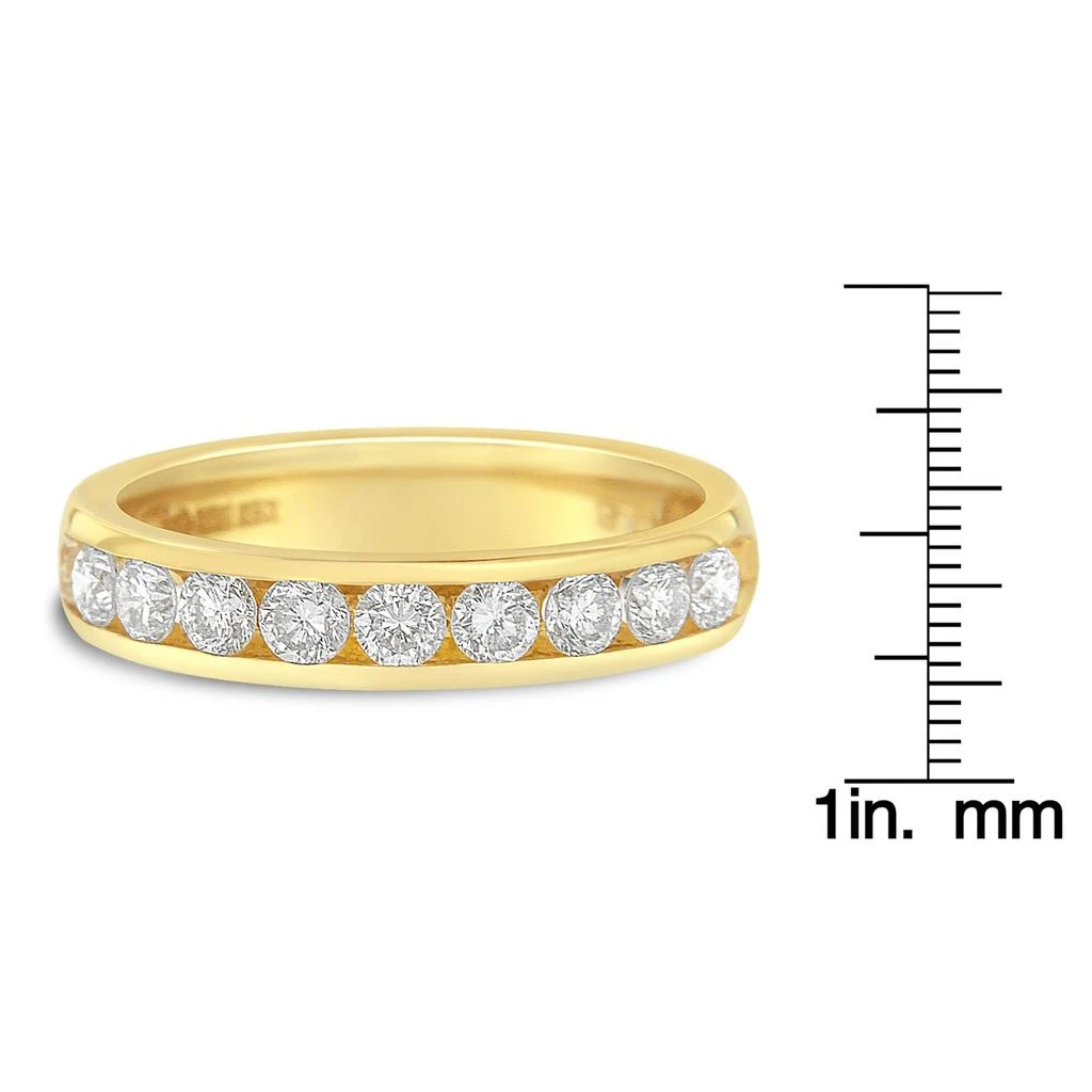 18K Yellow Gold Diamond Wedding Band Ring 商品