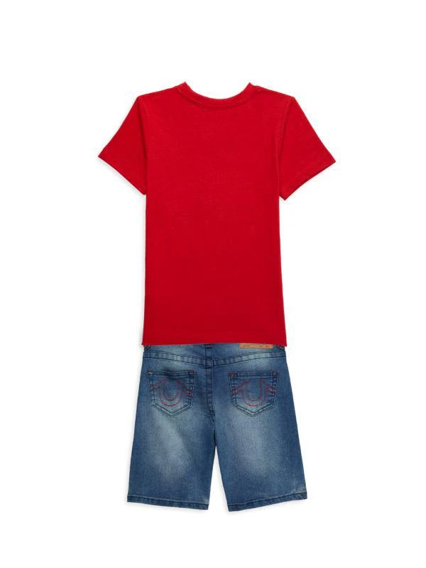 商品True Religion|Little Boy's 2-Piece Tee & Denim Shorts Set,价格¥81,第2张图片详细描述