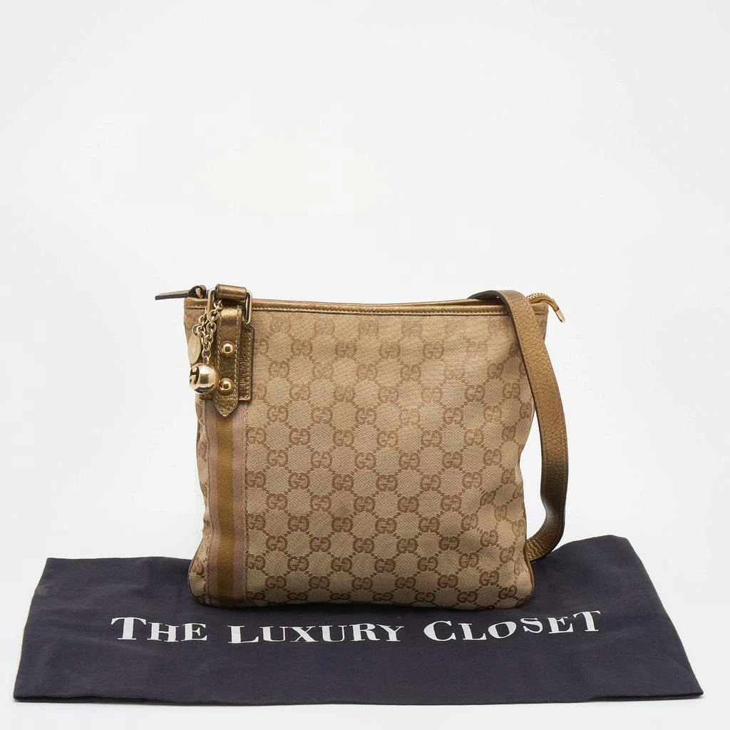 Gucci Beige/Gold GG Canvas Jolicoeur Charms Messenger Bag 商品
