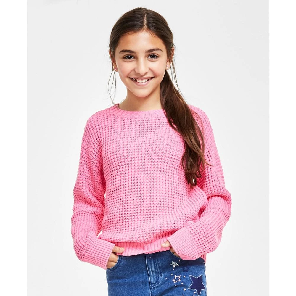 商品Epic Threads|Big Girls Textured-Knit Crewneck Sweater, Created for Macy's,价格¥72,第1张图片