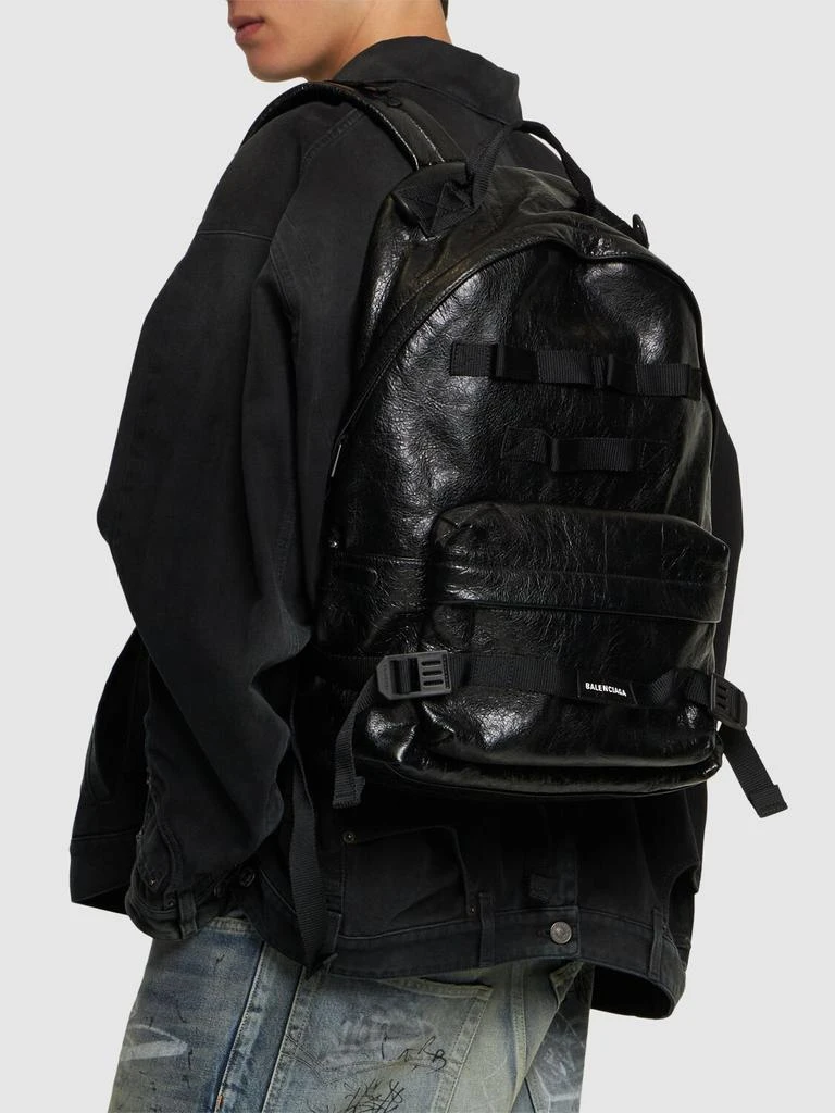 商品Balenciaga|Leather Backpack W/ Crossbody Strap,价格¥13898,第1张图片详细描述