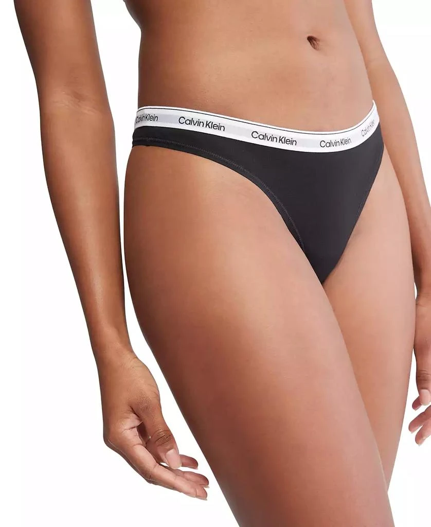 商品Calvin Klein|Women's Modern Logo Low-Rise Thong Underwear QD5043,价格¥52,第2张图片详细描述