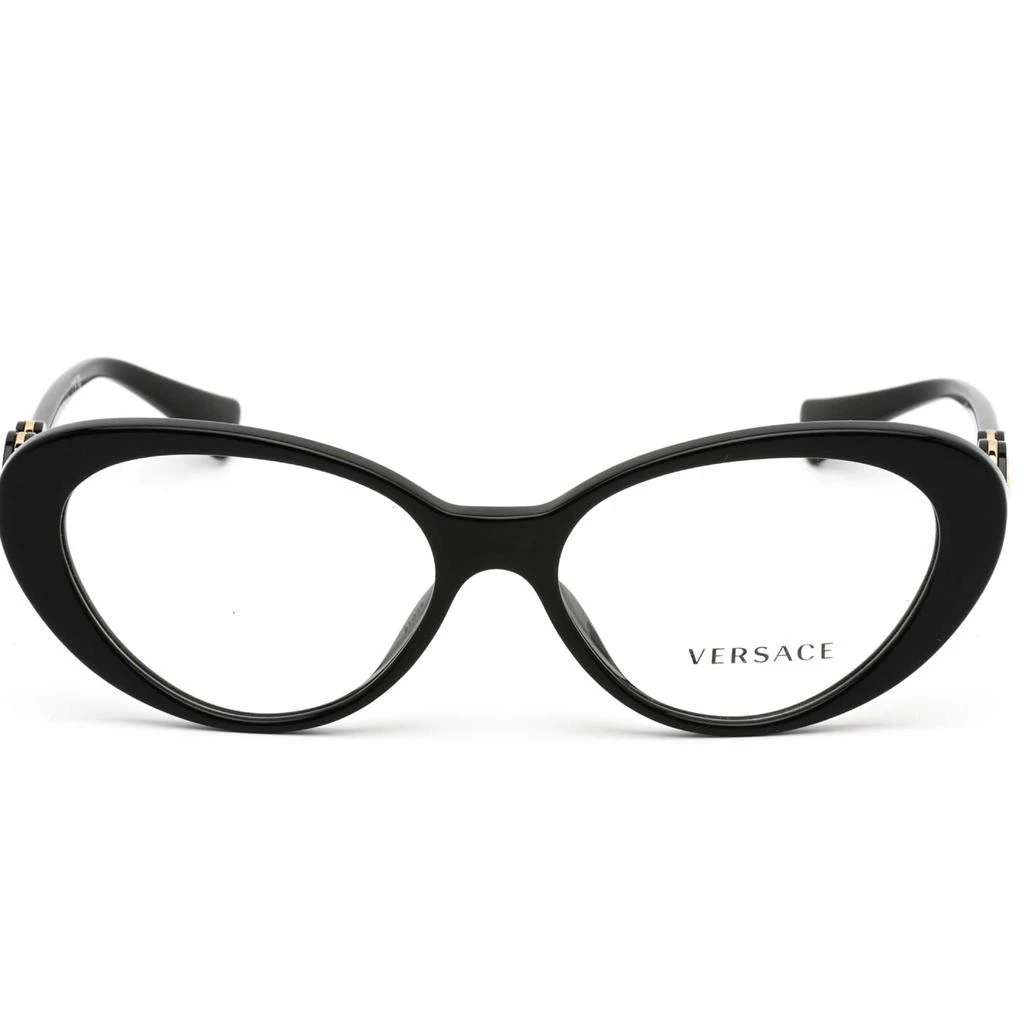 商品Versace|Versace Women's Eyeglasses - Black Cat Eye Plastic Frame Demo Lens | 0VE3331U GB1,价格¥724,第2张图片详细描述