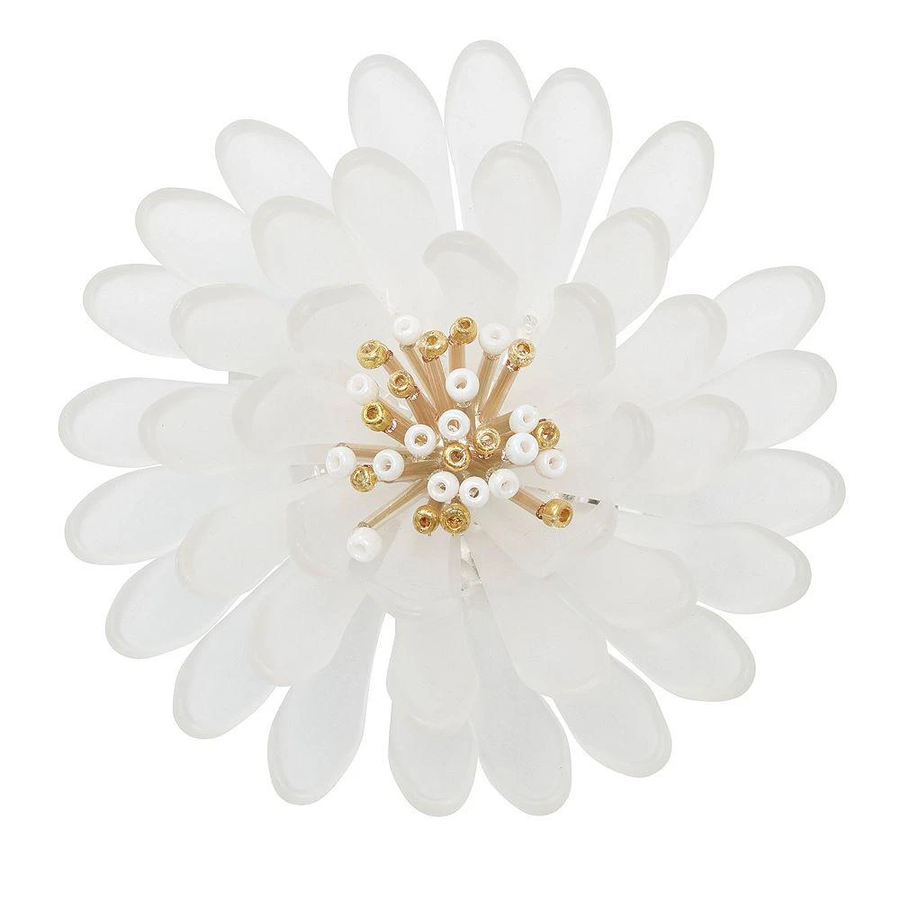Cosmos Napkin Ring in White & Gold, Set of 4 商品