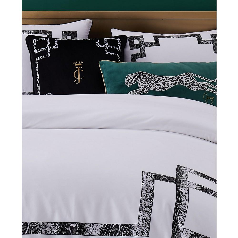 Lattice Embroidered Velvet Decorative Pillow, 20" x 20"商品第2张图片规格展示
