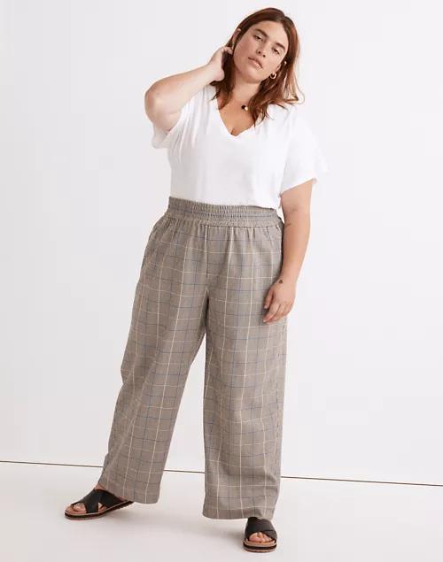 Tall Carley Wide-Leg Pants in Plaid商品第1张图片规格展示