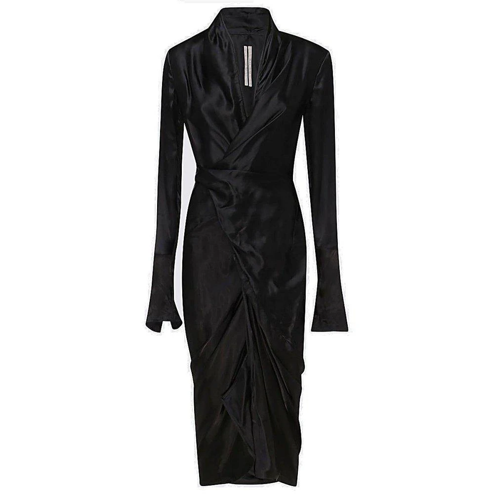 商品Rick Owens|Rick Owens Long-Sleeved Wrap Dress,价格¥4868,第1张图片