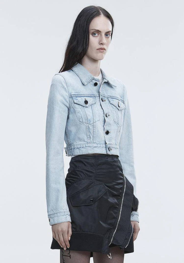 商品Alexander Wang|BARE CROPPED DENIM JACKET,价格¥1190,第5张图片详细描述