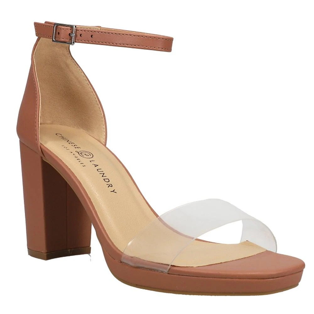商品Chinese Laundry|Teri Clear Strap Platform Sandals,价格¥294,第2张图片详细描述