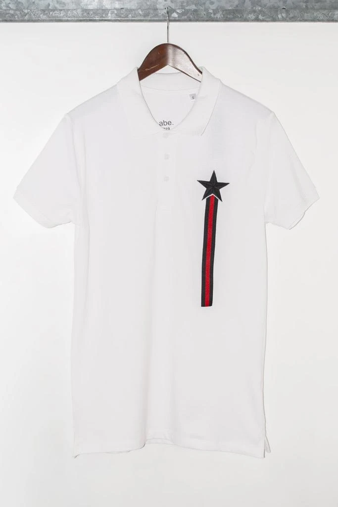 商品ABE|ABE Star and Stripe Polo White Colour: White,,价格¥369,第1张图片