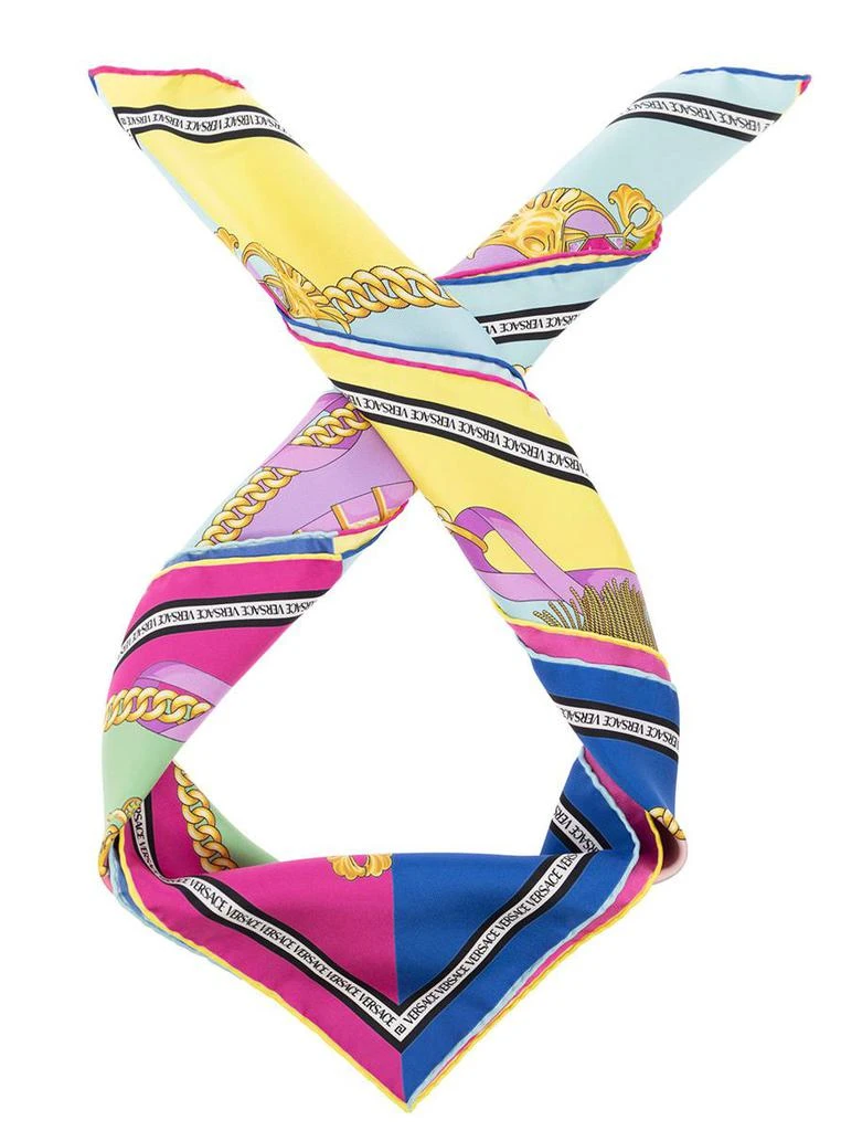 商品Versace|Versace Woman's Multicolor  Printed Silk Twill Scarf,价格¥2094,第2张图片详细描述