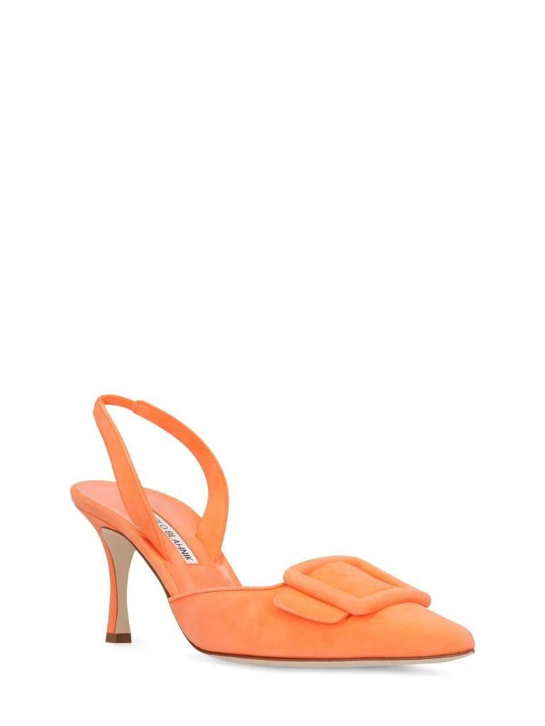 商品Manolo Blahnik|70mm Maysli Suede Slingback Pumps,价格¥6410,第2张图片详细描述