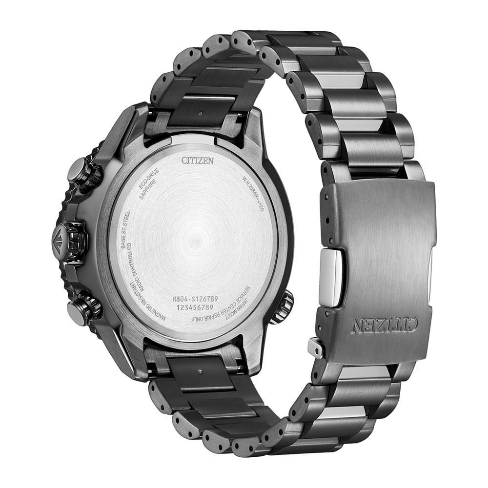 商品Citizen|Men's Chronograph Promaster Navihawk Gray-Tone Stainless Steel Bracelet Watch 48mm,价格¥3887,第5张图片详细描述