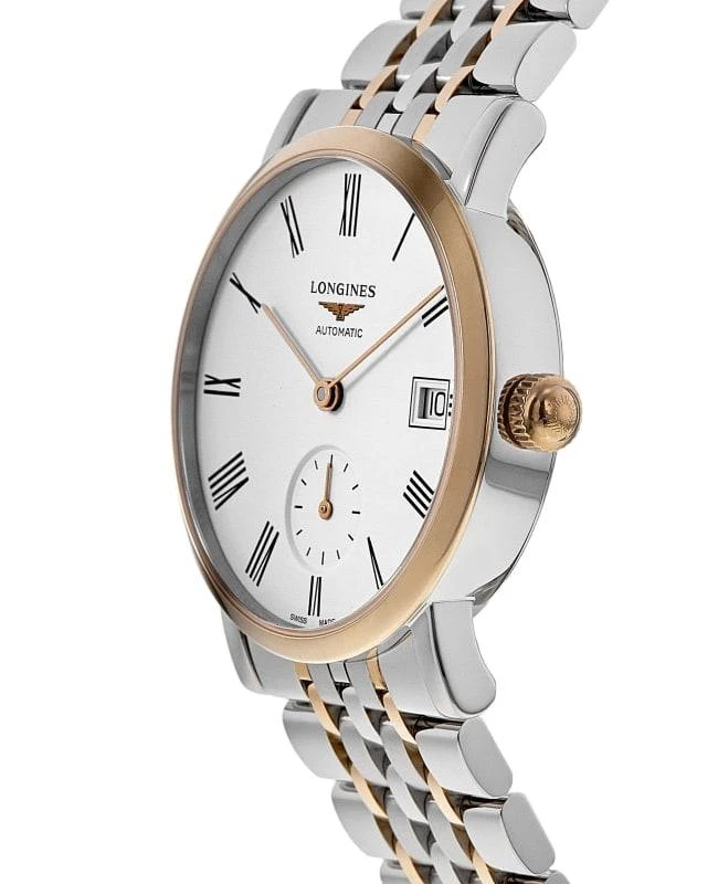商品Longines|Longines Elegant Collection Automatic White Dial Steel and Rose Gold Women's Watch L4.312.5.11.7,价格¥19299,第3张图片详细描述