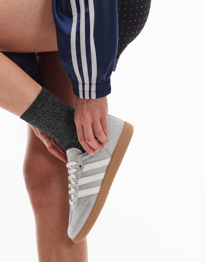 adidas gazelle silver green womens Metallic Gold Swarovski Adidas Original Samba OG Christmas
