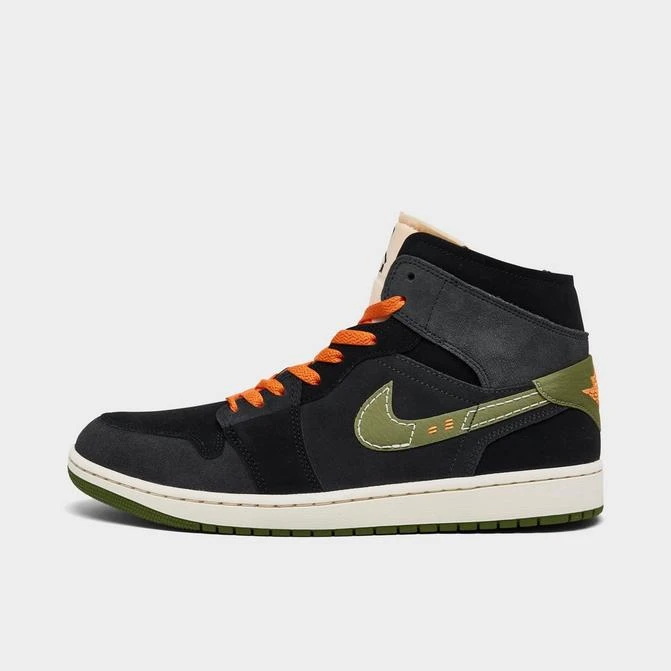 商品Jordan|Air Jordan Retro 1 Mid SE Craft Halloween Casual Shoes,价格¥1002,第1张图片