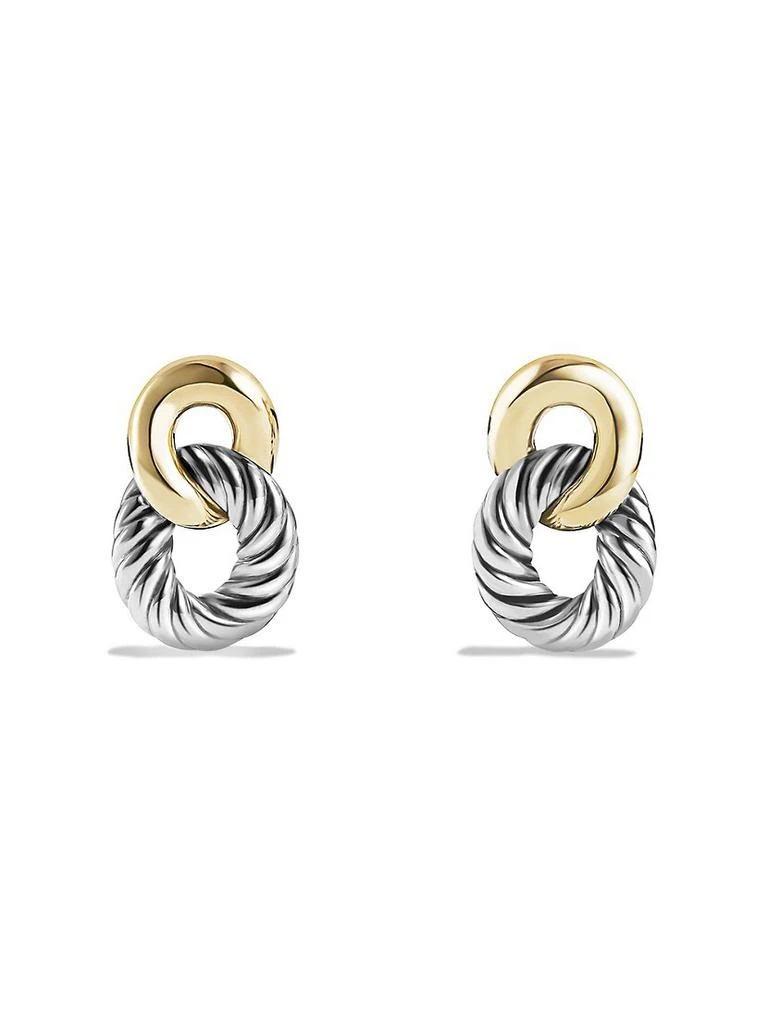 商品David Yurman|Belmont Curb Link Drop Earrings with 18K Yellow Gold,价格¥8230,第1张图片