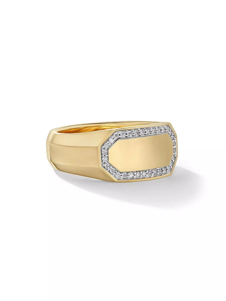 商品David Yurman|Streamline Cigar Band Ring in 18K Yellow Gold, 10.5MM,价格¥31467,第1张图片