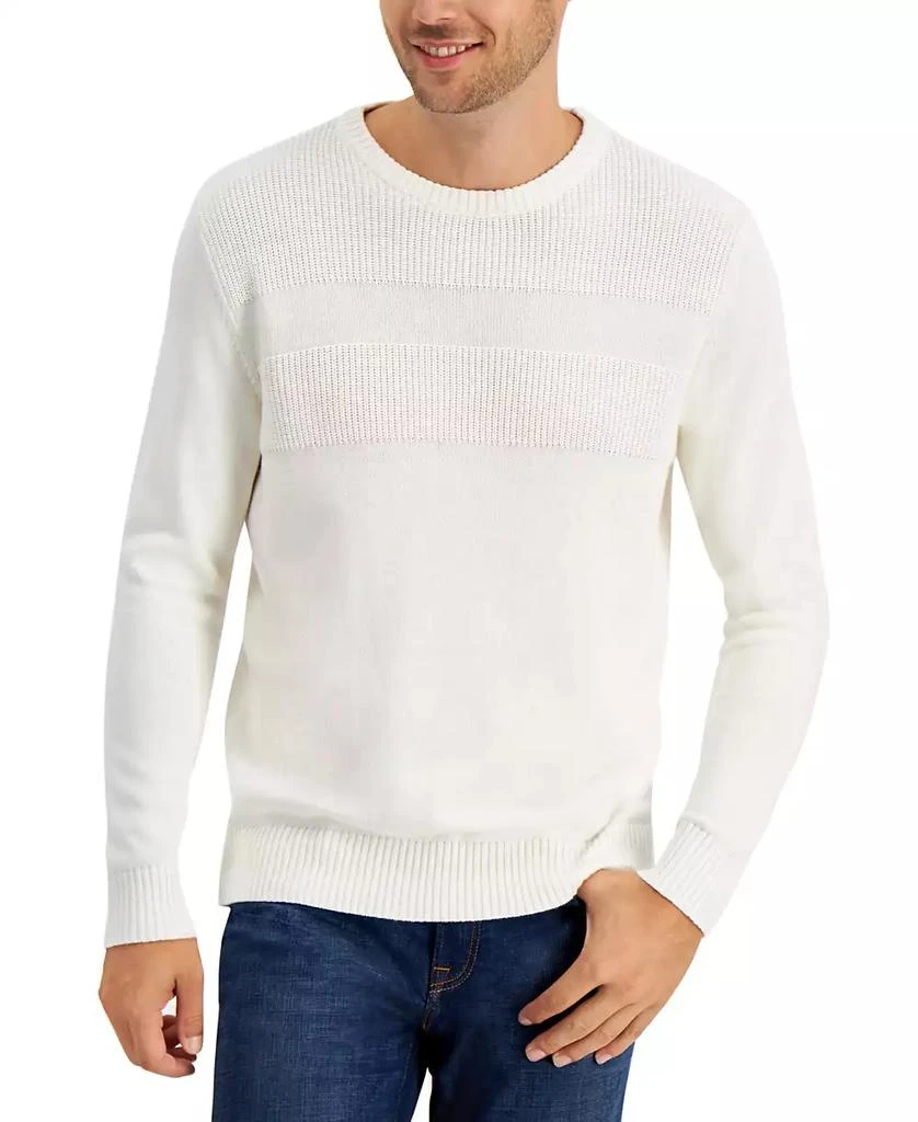 商品Club Room|Men's Textured Cotton Sweater, Created for Macy's,价格¥152,第1张图片