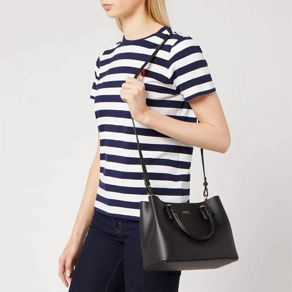 商品Ralph Lauren|Lauren Ralph Lauren Women's Marcy II Mini Satchel - Black/Crimson,价格¥2125,第2张图片详细描述