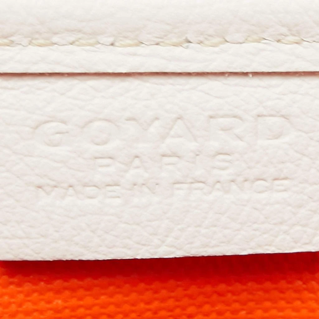 Goyard White/Orange Goyardine Coated Canvas and Leather Poitiers Claire-Voie Tote 商品