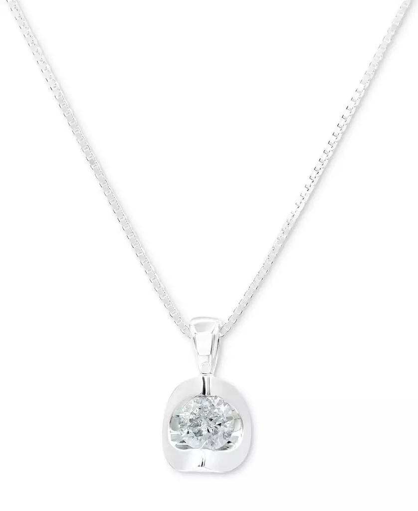 商品Macy's|Diamond Pendant 18" Necklace (1/5 ct. t.w.) in 14k White Gold or 14k Gold,价格¥8117,第1张图片