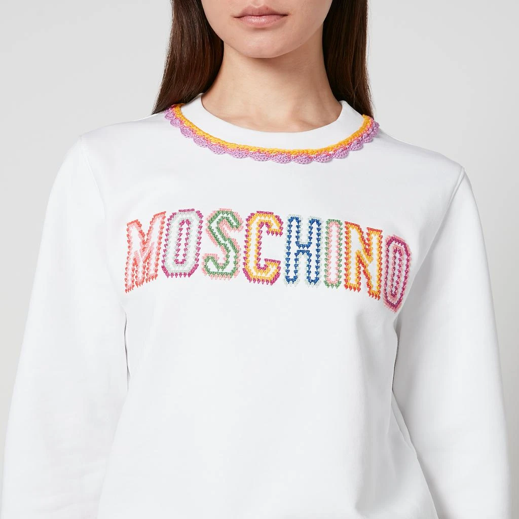 商品Moschino|Moschino Logo-Detailed Cotton-Jersey Sweatshirt,价格¥1924,第4张图片详细描述