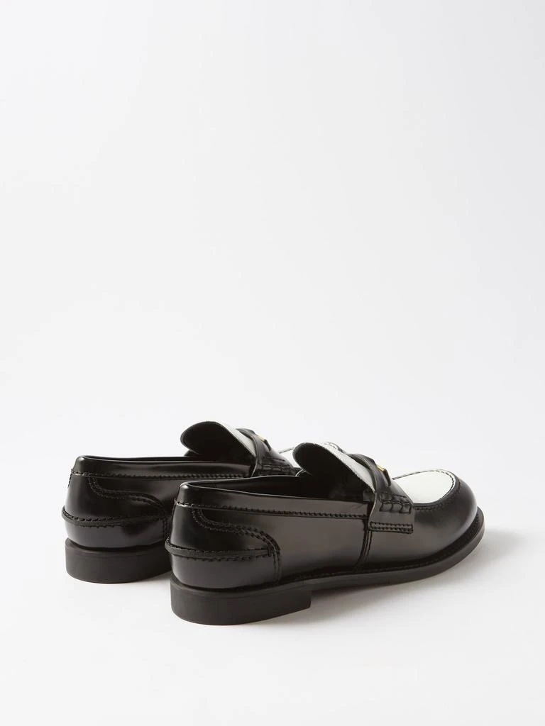 商品Miu Miu|Two-tone patent-leather penny loafers,价格¥7922,第4张图片详细描述