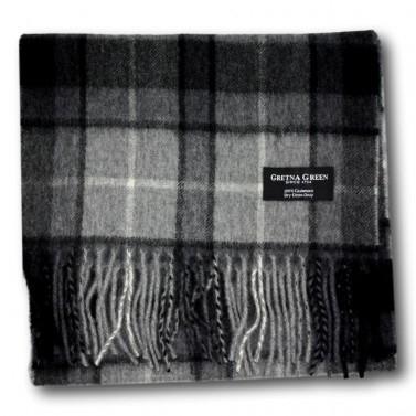 商品Gretna Green|Gretna Green 羊绒围巾 - 灰色格子,价格¥452,第1张图片