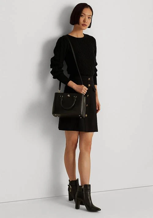 商品Ralph Lauren|Ralph Lauren Leather Small Marcy Satchel,价格¥2600,第4张图片详细描述