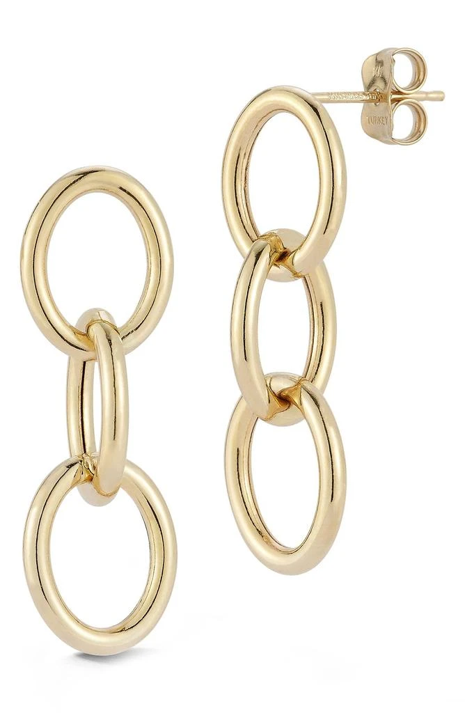 商品Ember Fine Jewelry|14K Yellow Gold Oval Link Drop Earrings,价格¥3825,第1张图片