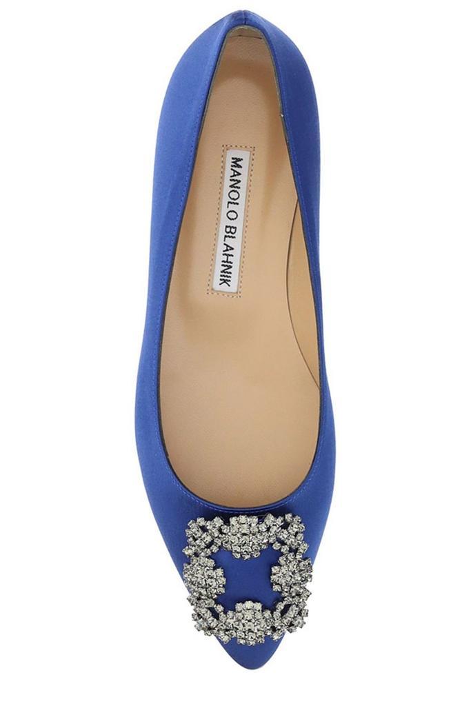 商品Manolo Blahnik|Manolo Blahnik Hangisi Pointed Toe Flats,价格¥5689-¥6322,第4张图片详细描述