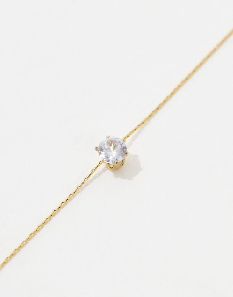 商品LOST SOULS|Lost Souls stainless steel solitaire chain necklace in 18k gold plated,价格¥119,第2张图片详细描述