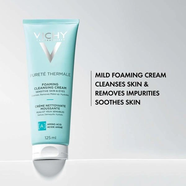 商品Vichy|Vichy Pureté Thermale Hydrating Foaming Cream Facial Cleanser, Paraben-free, Alcohol-free, 4.2 Fl. Oz.,价格¥162,第2张图片详细描述