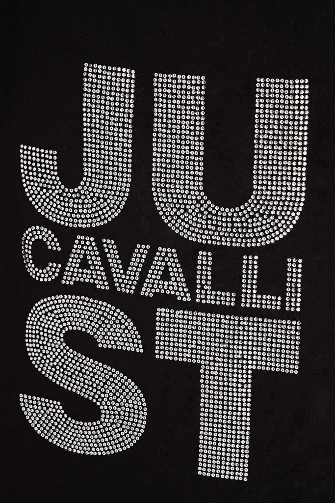商品Just Cavalli|Crystal-embellished cotton-jersey T-shirt,价格¥559,第4张图片详细描述