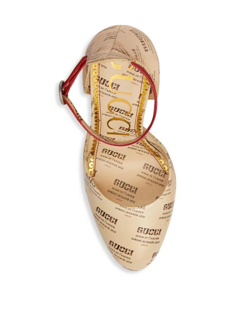 商品Gucci|Gucci - Leather Invite Print Pumps,价格¥8657,第4张图片详细描述