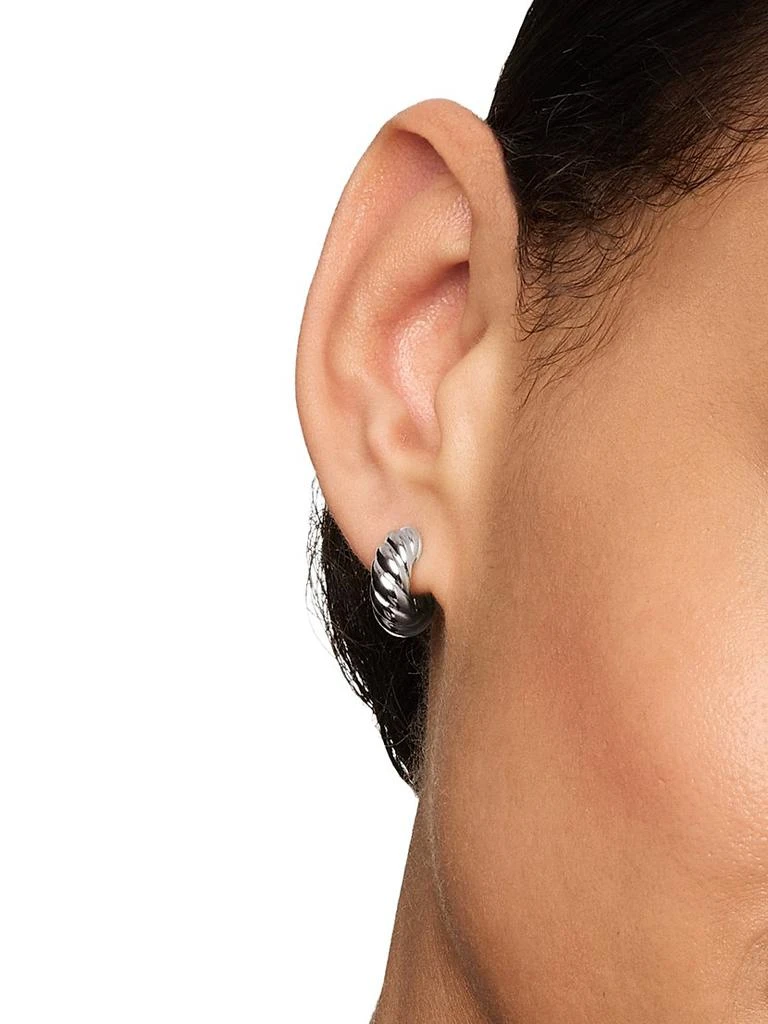 商品David Yurman|Sculpted Cable Hoop Earrings in Sterling Silver, 14.4MM,价格¥3661,第2张图片详细描述