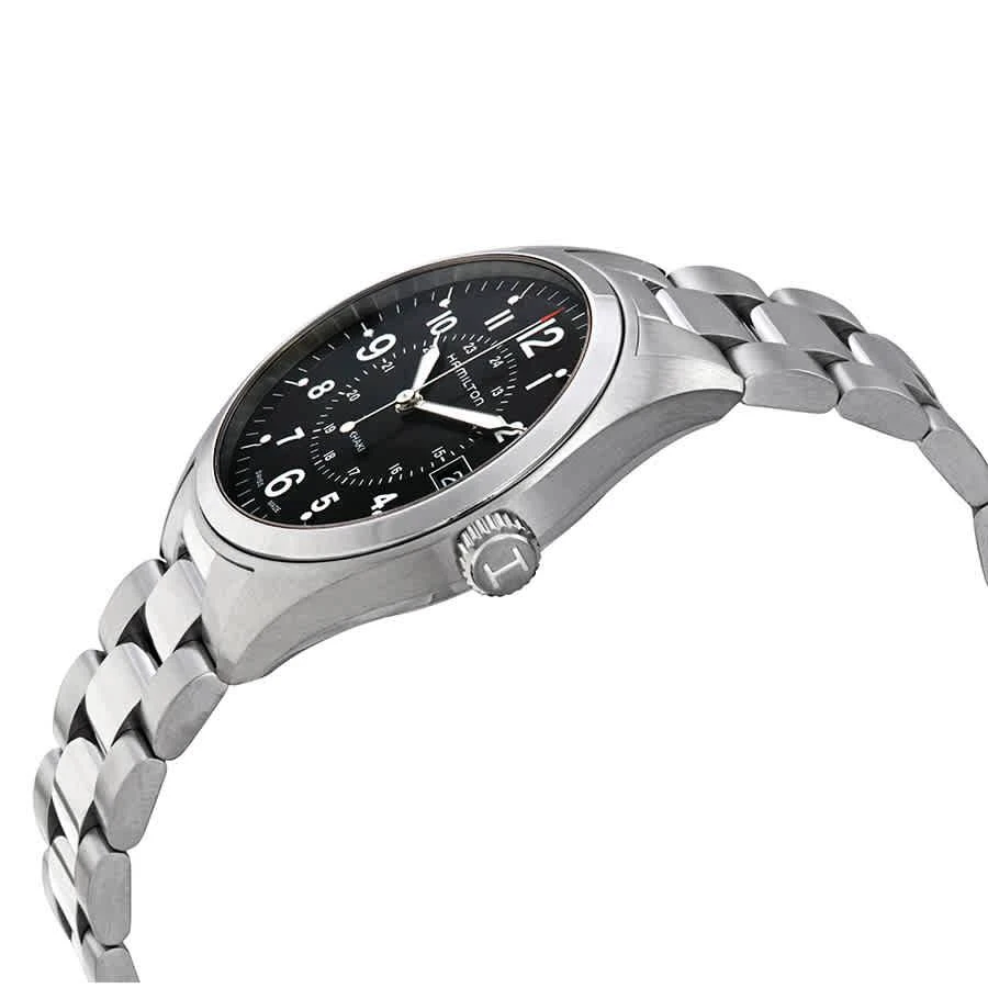 商品Hamilton|Khaki Field Black Dial Stainless Steel Men's Watch H68551933,价格¥3409,第2张图片详细描述