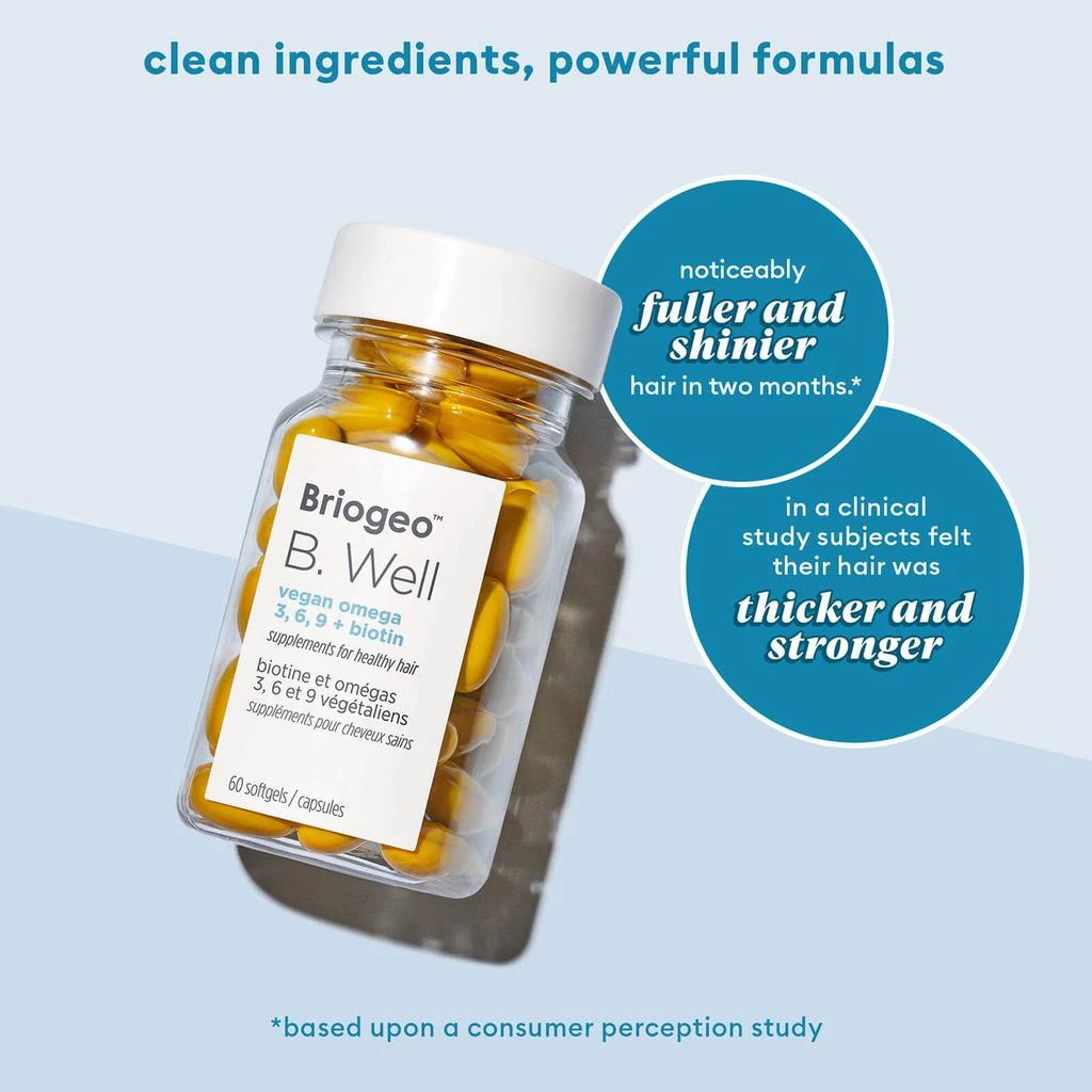商品Briogeo|Briogeo B. Well Vegan Omega 369 Biotin Supplements,价格¥316,第2张图片详细描述