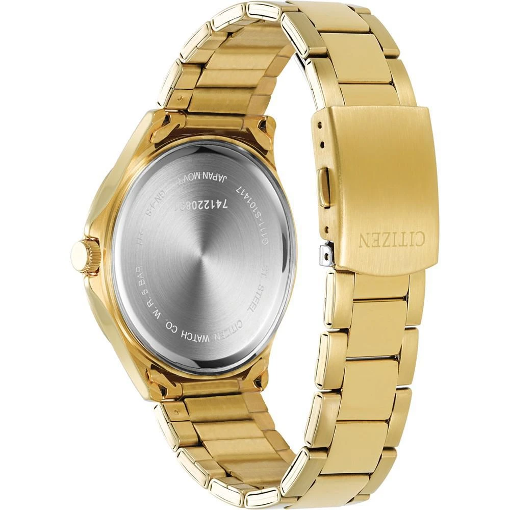 商品Citizen|Men's Quartz Gold-Tone Stainless Steel Bracelet Watch 40mm, Created for Macy's,价格¥654,第3张图片详细描述