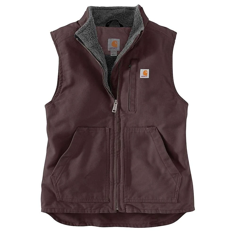 商品Carhartt|Carhartt Women's Washed Duck Sherpa-Lined Mock Neck Vest,价格¥661,第2张图片详细描述