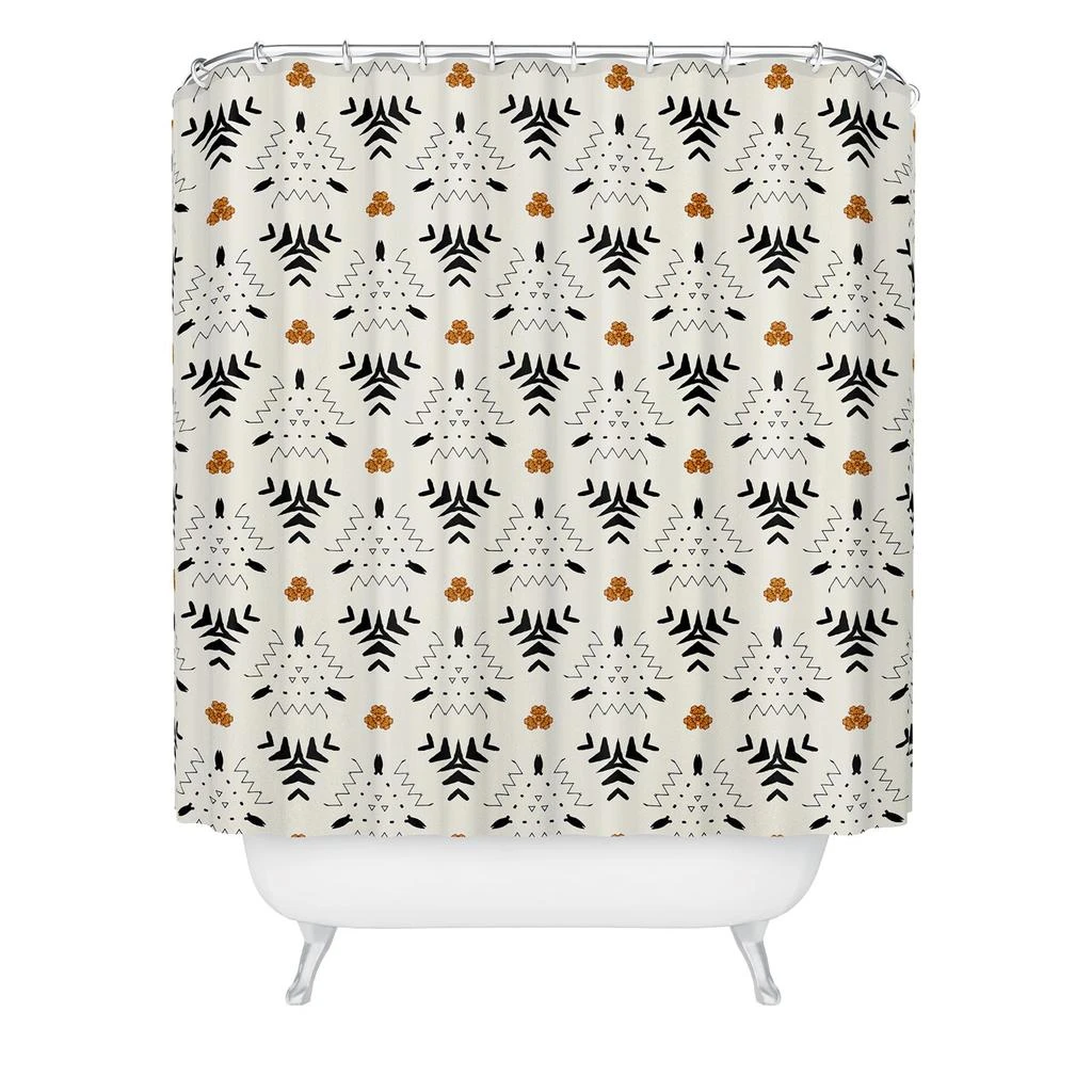 商品DENY Designs|Sheila Wenzel-Ganny Black Ink Western Geo Shower Curtain,价格¥595,第2张图片详细描述