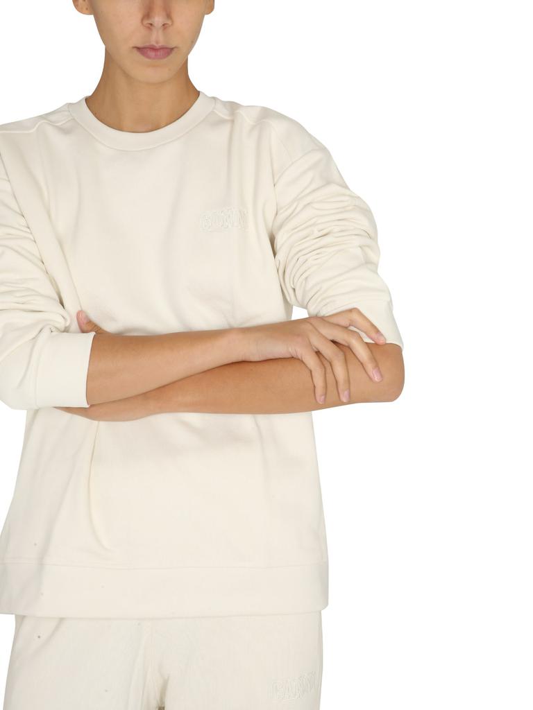Ganni Sweatshirt With Logo Embroidery商品第4张图片规格展示