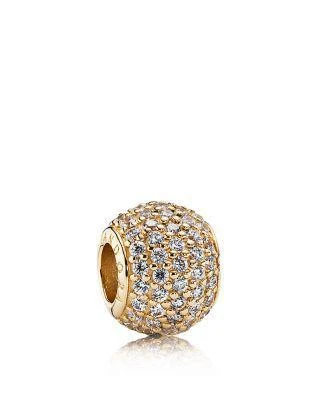 商品PANDORA|Moments Collection 14K Gold & Cubic Zirconia Pave Lights Charm ,价格¥835,第1张图片详细描述