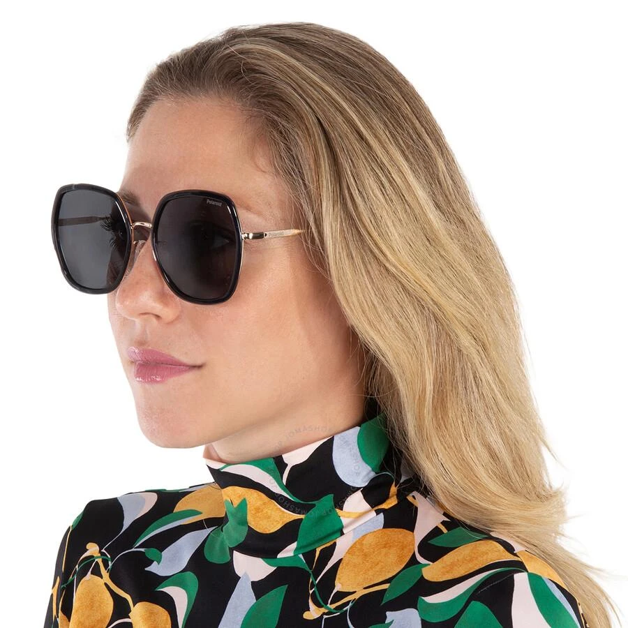商品Polaroid|Core Polarized Grey Butterfly Ladies Sunglasses PLD 6153/G/S 0KB7/M9 58,价格¥121,第2张图片详细描述