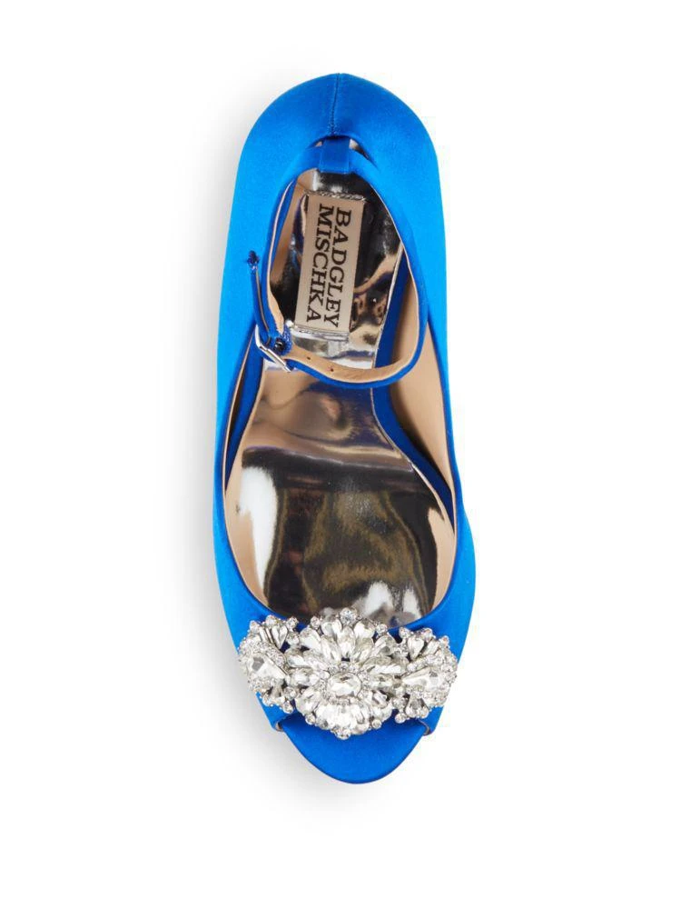 商品Badgley Mischka|Dallas Stiletto Heel Ankle-Strap Pumps,价格¥671,第4张图片详细描述