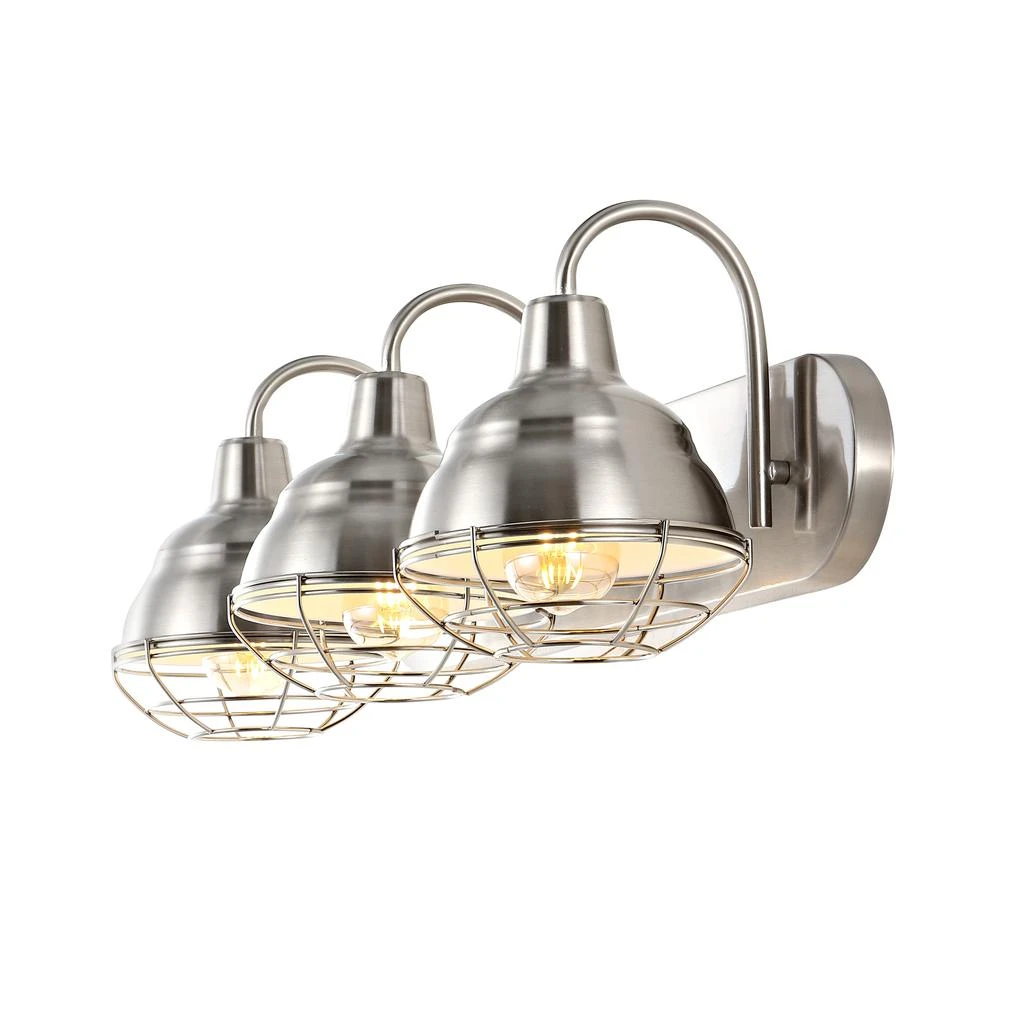 商品JONATHAN Y|Levi 24.5" 3-Light Industrial Farmhouse Iron LED Vanity,价格¥1122,第2张图片详细描述
