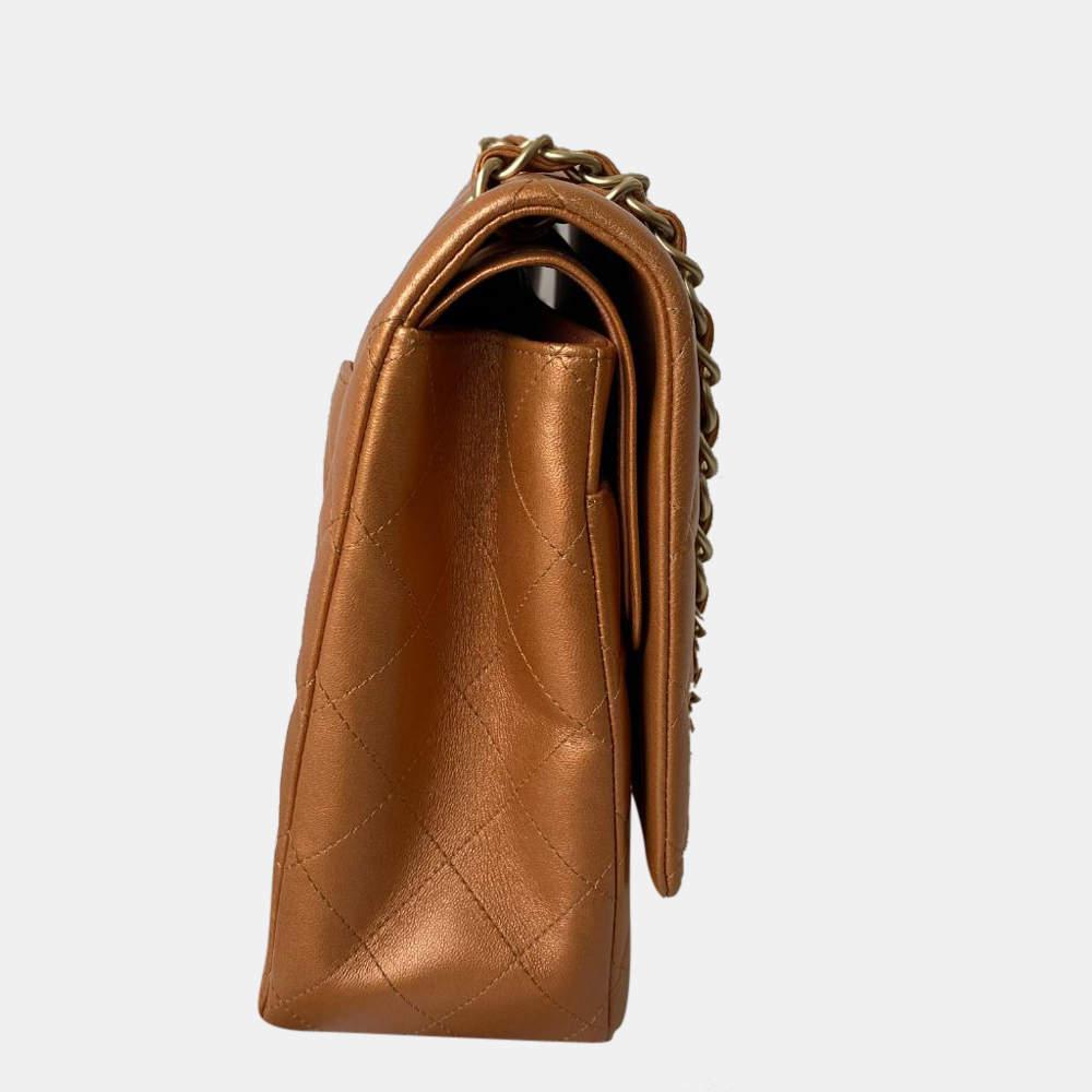 商品[二手商品] Chanel|Chanel Bronze Quilted Leather Maxi Shoulder Bag,价格¥37515,第4张图片详细描述