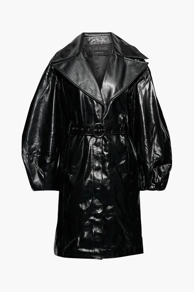 商品J Brand|+ Halpern Antonia belted textured patent-leather trench coat,价格¥3604,第3张图片详细描述